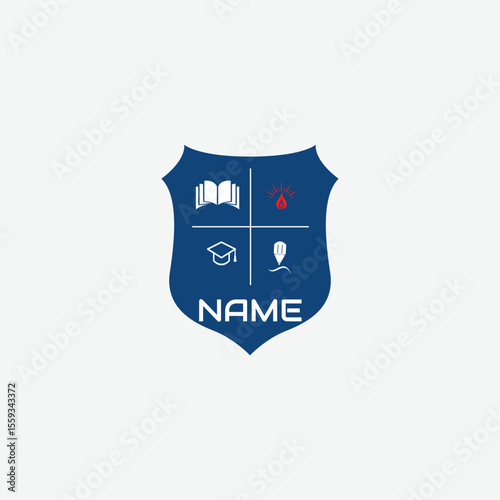 3843 educational logo school college university learning institute book academy organization