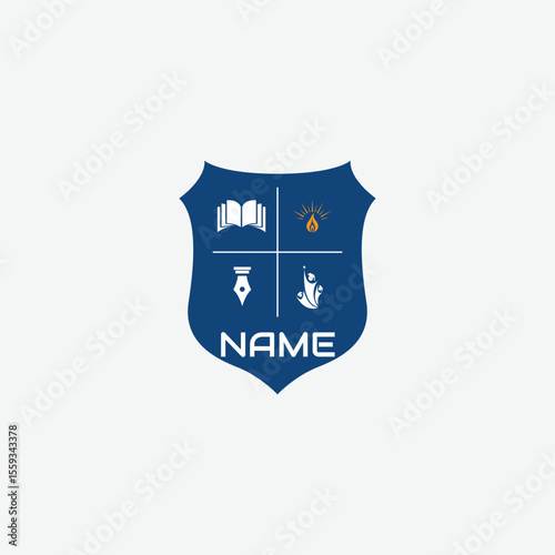 3844 educational logo school college university learning institute book academy organization