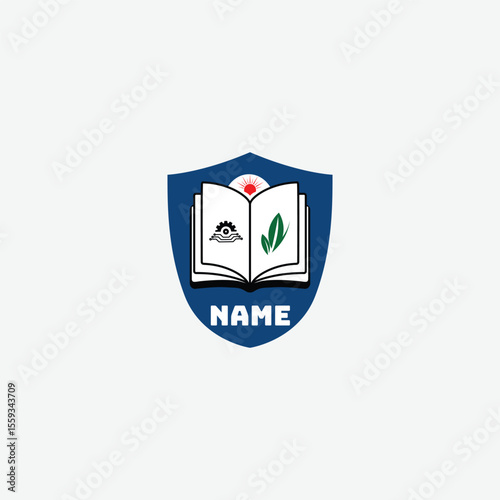 3856 educational logo school college university learning institute book academy organization