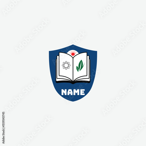3858 educational logo school college university learning institute book academy organization