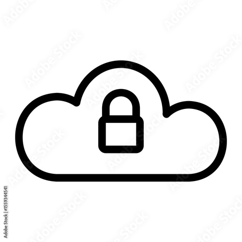 cloud server line icon