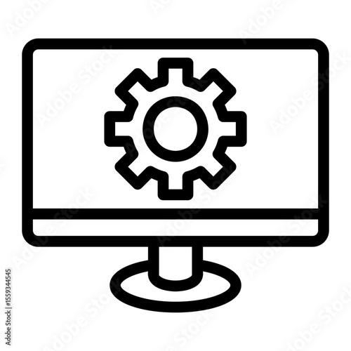 computer line icon