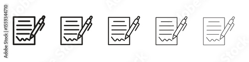 Agreement icon in trendy filled solid style in black and white colors