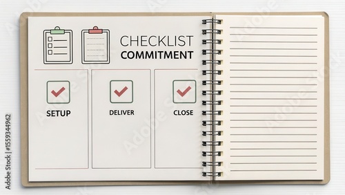 Checklist for Commitment with Setup, Deliver, and Close Steps