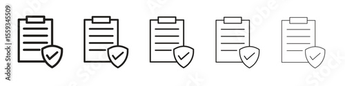 Contract coverage icon in trendy filled solid style in black and white colors