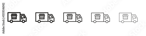 Food truck icon vector, Symbol, logo illustrations