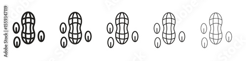 Peanut icon vector, Symbol, logo illustrations