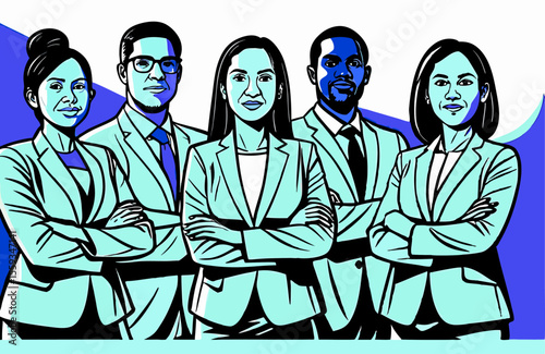 Diverse Business Team Portrait: Confident Professionals