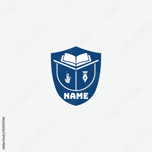 3871 educational logo school college university learning institute book academy organization