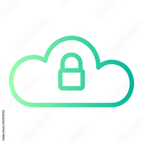 cloud server gradient icon