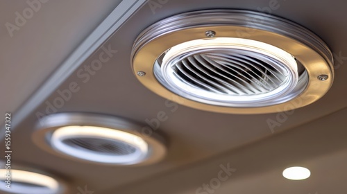 Modern Air Vent with Ceiling Light in Contemporary Interior Design