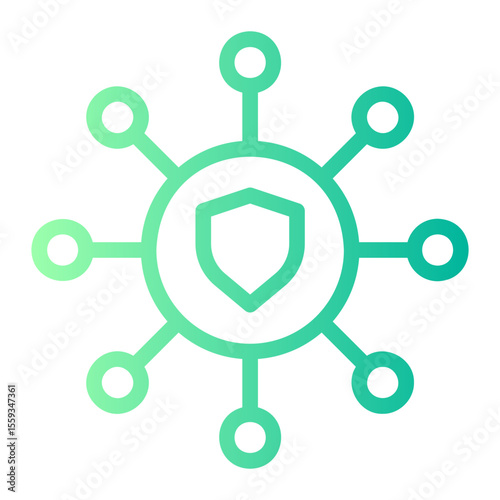 cyber security gradient icon