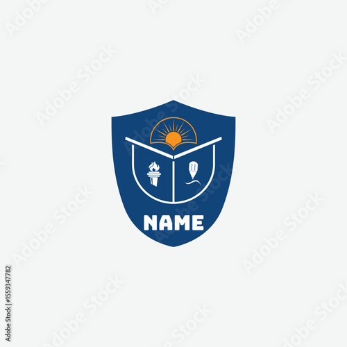 3877 educational logo school college university learning institute book academy organization