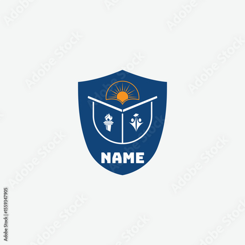 3880 educational logo school college university learning institute book academy organization