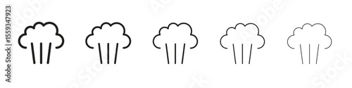 Steam icon in trendy filled solid style in black and white colors