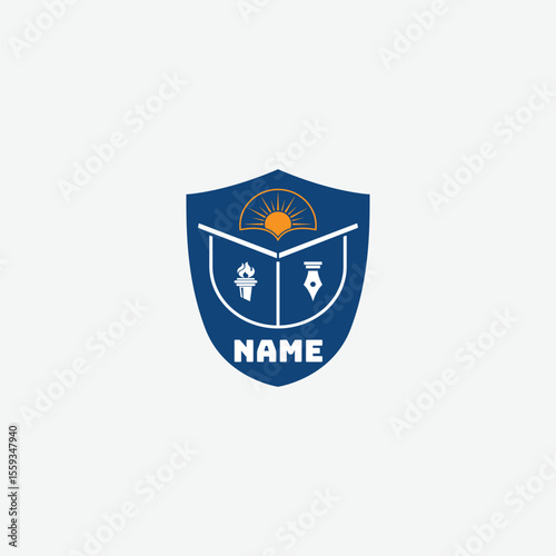 3882 educational logo school college university learning institute book academy organization