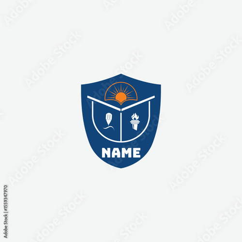 3883 educational logo school college university learning institute book academy organization