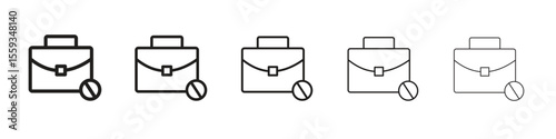 Unemployment icon in trendy filled solid style in black and white colors