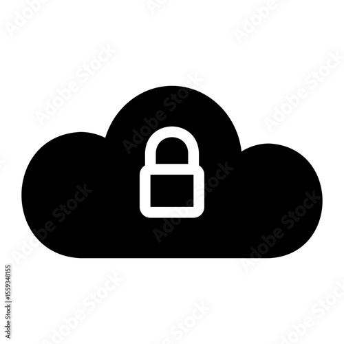 cloud server glyph icon