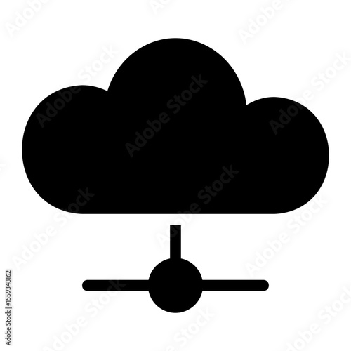 cloud server glyph icon