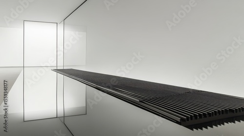 Modern minimalist interior with sleek lines and open space design