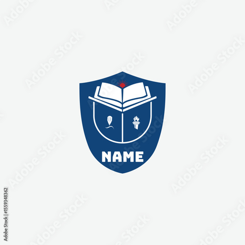 3889 educational logo school college university learning institute book academy organization [Converted]