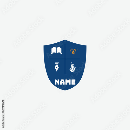 3894 educational logo school college university learning institute book academy organization