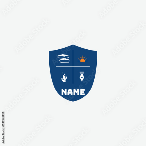 3899 educational logo school college university learning institute book academy organization