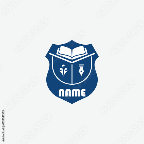 3922 educational logo school college university learning institute book academy organization