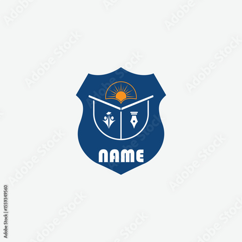 3929 educational logo school college university learning institute book academy organization
