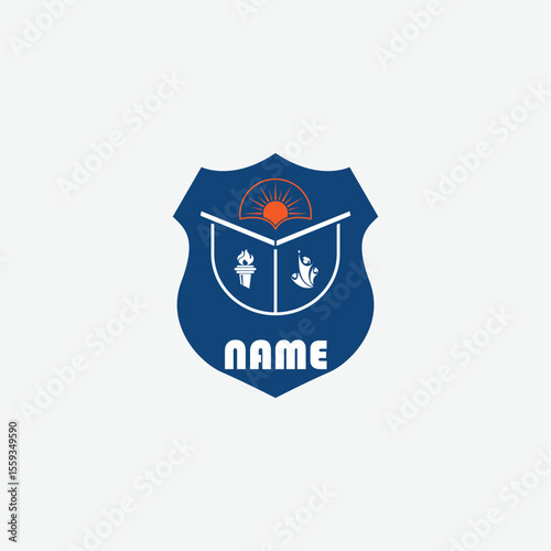 3931 educational logo school college university learning institute book academy organization