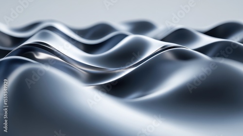 Smooth Metallic Waves Creating Fluid Motion in Light Reflection