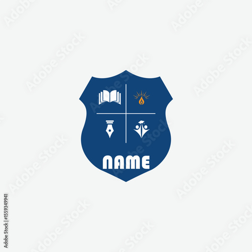 3945 educational logo school college university learning institute book academy organization