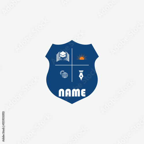 3950 educational logo school college university learning institute book academy organization