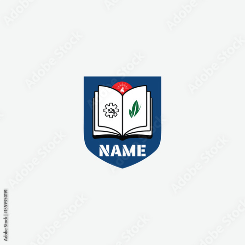 3953 educational logo school college university learning institute book academy organization