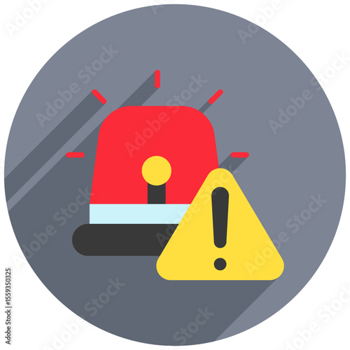 Alert rounded color, mini illustration icon. use for modern concept, print, UI, UX kit, web and app development. Vector related to risk management, business, finance.