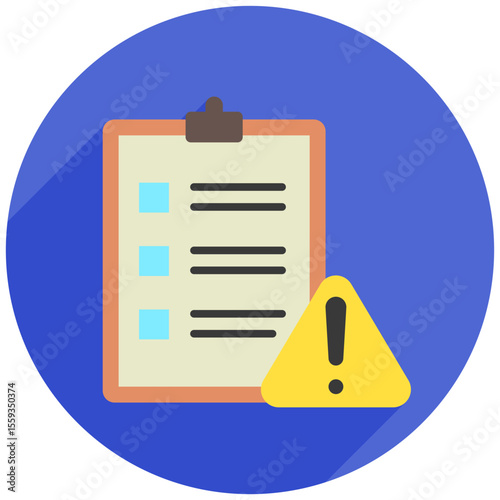 Checklist rounded color, mini illustration icon. use for modern concept, print, UI, UX kit, web and app development. Vector related to risk management, business, finance.