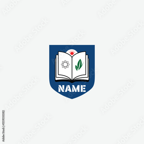 3958 educational logo school college university learning institute book academy organization