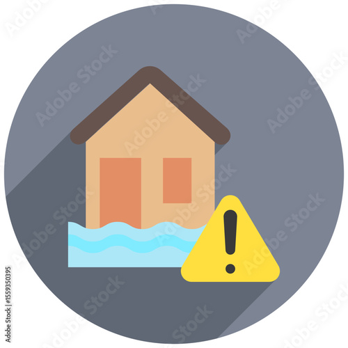 Crisis Plan rounded color, mini illustration icon. use for modern concept, print, UI, UX kit, web and app development. Vector related to risk management, business, finance.