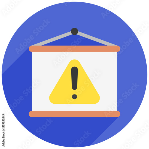 Notice Board rounded color, mini illustration icon. use for modern concept, print, UI, UX kit, web and app development. Vector related to risk management, business, finance.