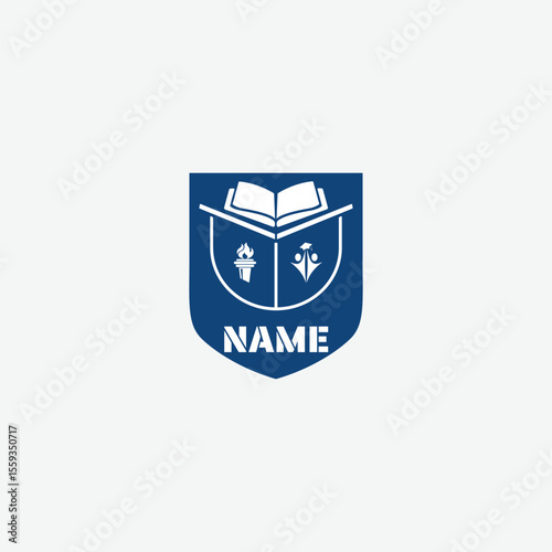 3973 educational logo school college university learning institute book academy organization