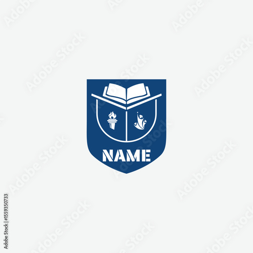 3974 educational logo school college university learning institute book academy organization