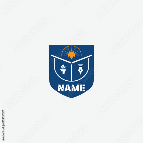 3982 educational logo school college university learning institute book academy organization