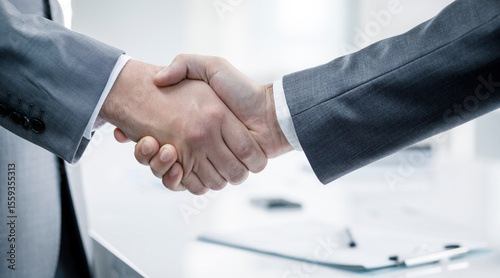 Handshake Between Businessmen Sealing Corporate Agreement