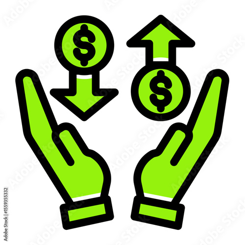 Credit Union Membership and Finance Icon from Financial Services Collection (Solid Color Lineal style)