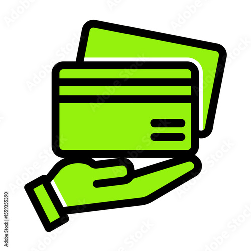 Credit and Debit Card Payment Icon from Financial Services Collection (Solid Color Lineal style)