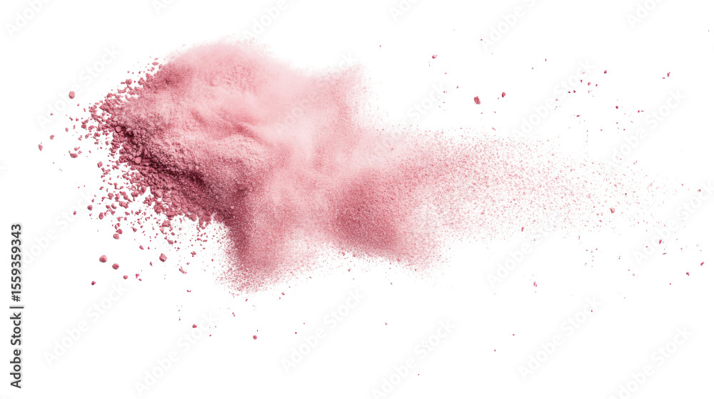 Fototapeta premium Face powder flying on white background
