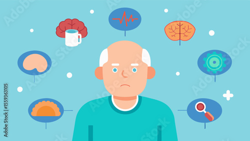 Brain diseases and prevention An overview of common brain diseases their symptoms and ways to prevent or delay their onset such as Alzheimers and Parkinsons disease.. Vector illustration
