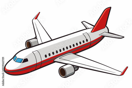 Aircraft taking off with a clean background or soaring through the sky, perfect for aviation and travel designs