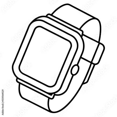 Minimal Smartwatch Vector Illustration